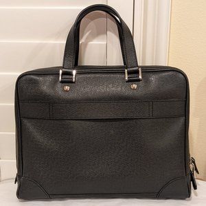 Louis Vuitton Igor Briefcase Taiga Black Leather Satchel